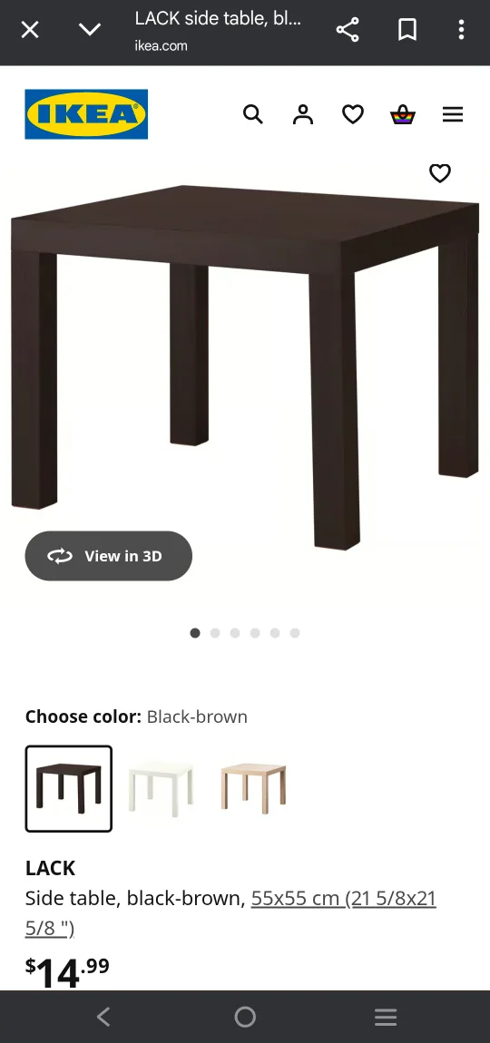 IKEA Lack Side Table - Black image indicator(6)