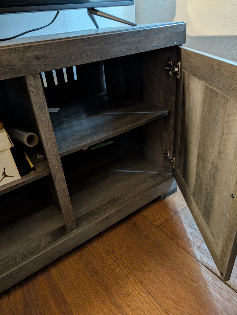 Rustic Gray TV Console - photo 3