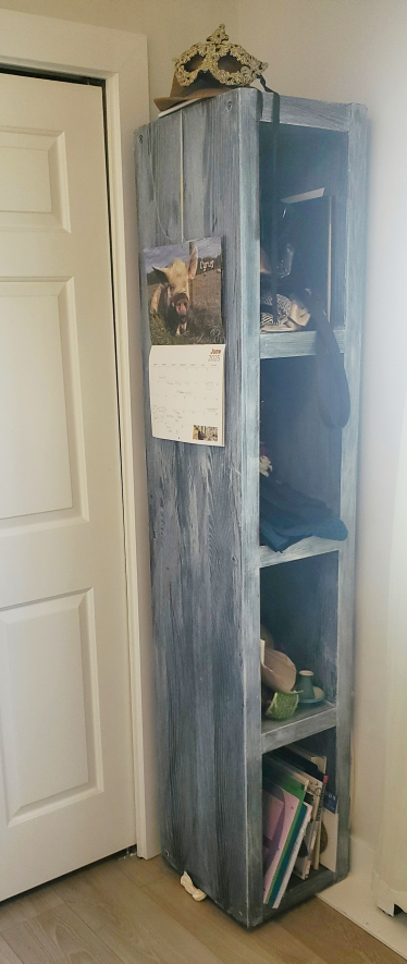 Seaside Grey Wooden Bookshelf