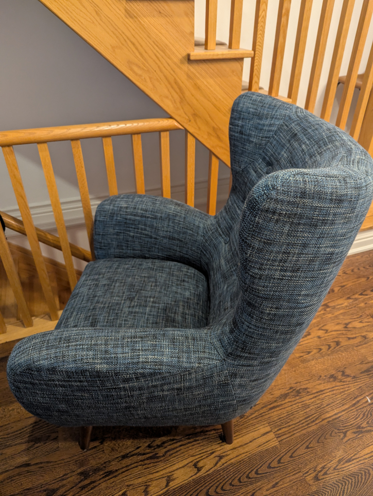 Article Blue Fabric Accent Chair - photo 3