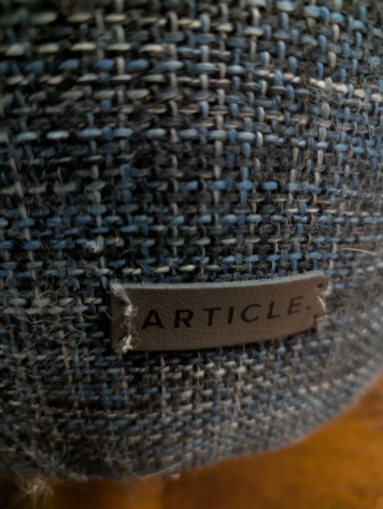 Article Blue Fabric Accent Chair - photo 4