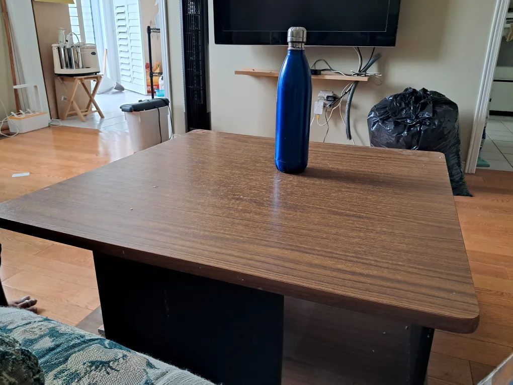 Coffee Table - Wood & Black thumbnail