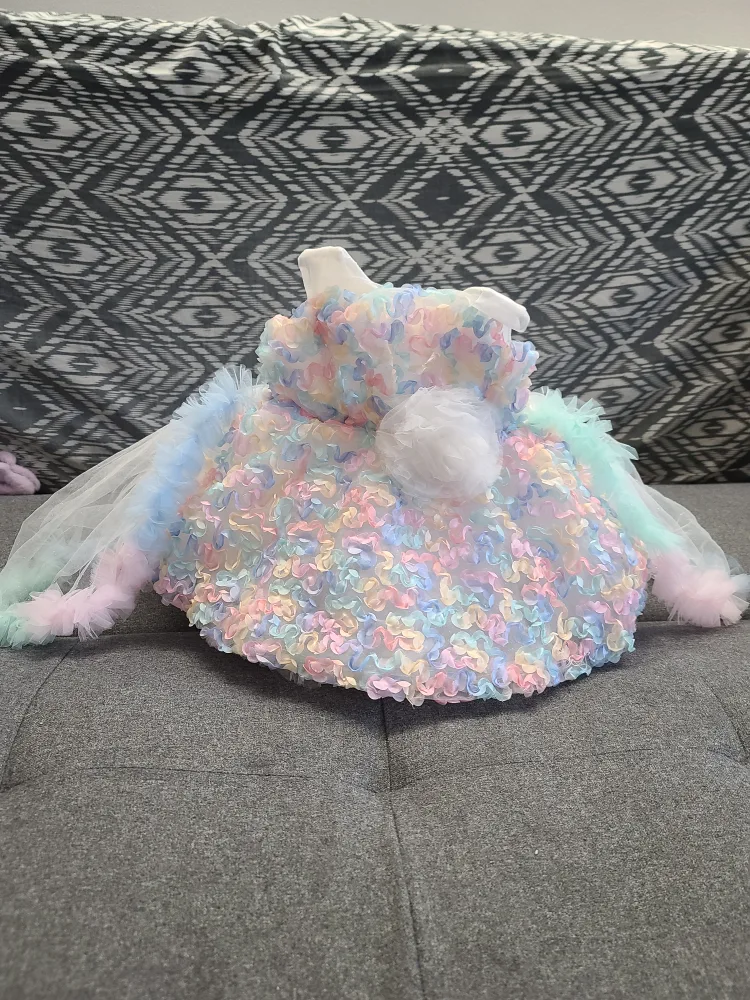 Pastel Rainbow baby Dress thumbnail