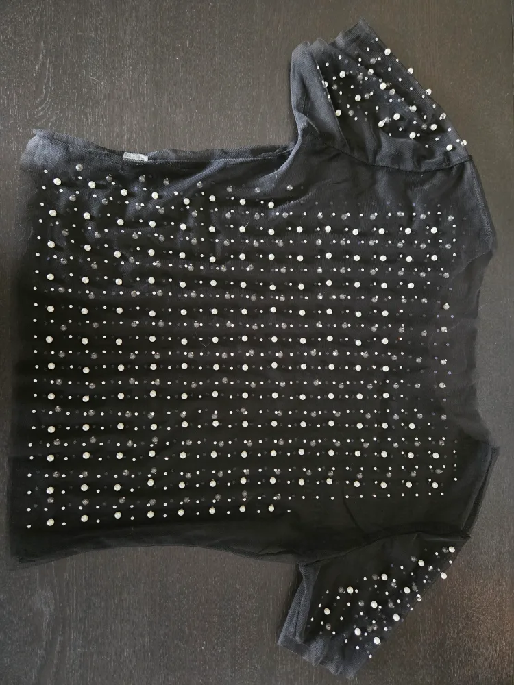 New Black Beaded Mesh Top image indicator(2)