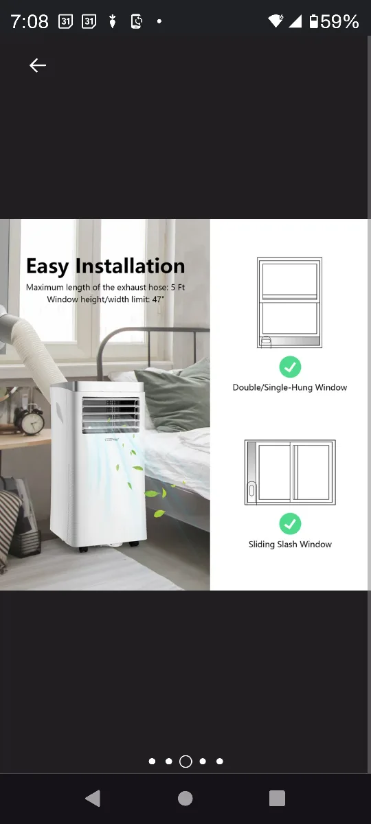 Costway Portable Air Conditioner image indicator(3)