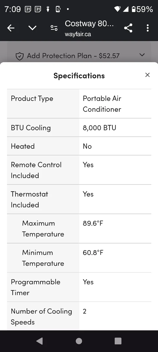 Costway Portable Air Conditioner image indicator(5)