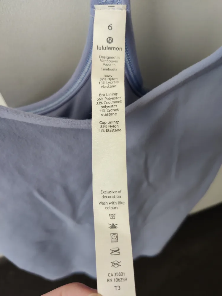 Lululemon light purple flow Y cami tank top size 6 image indicator(3)
