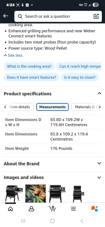 Weber SmokeFire EX4 (2nd Gen) Pellet Grill/smoker - photo 5
