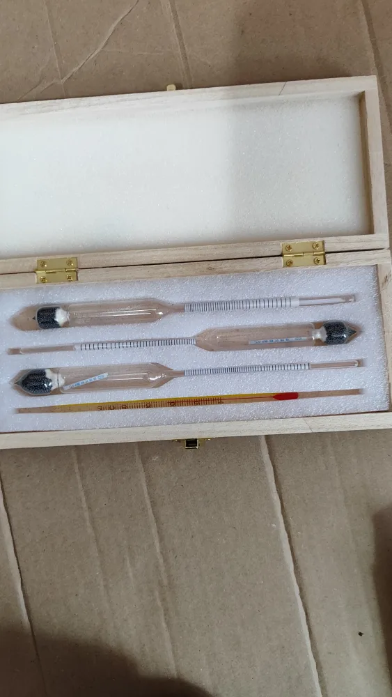 Antique Hydrometer Set with Wooden Box image indicator(2)