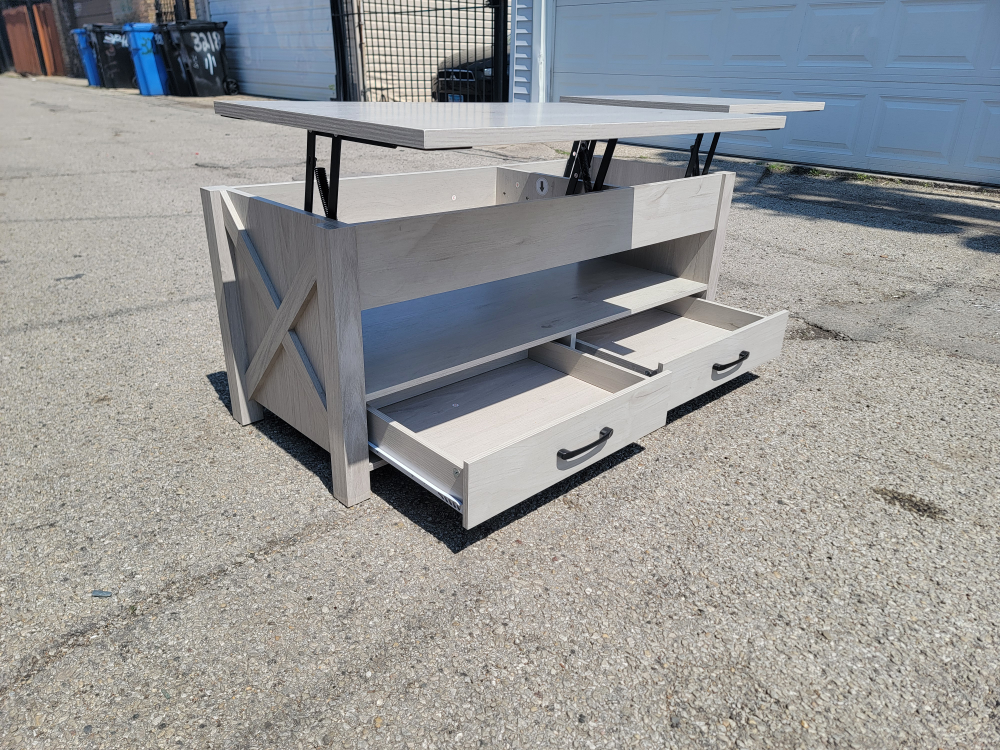 Gray Lift-Top Coffee Table - photo 5