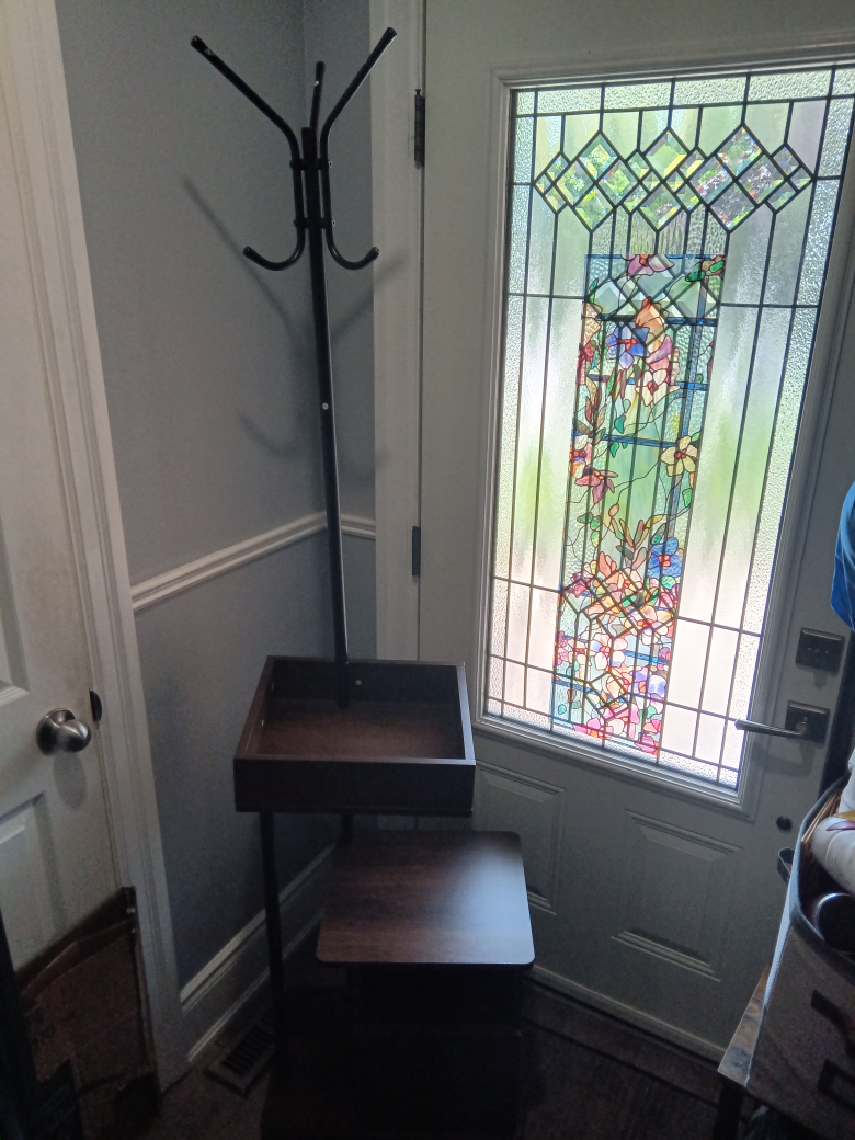 Dark Wood Side Table with Storage - photo 3