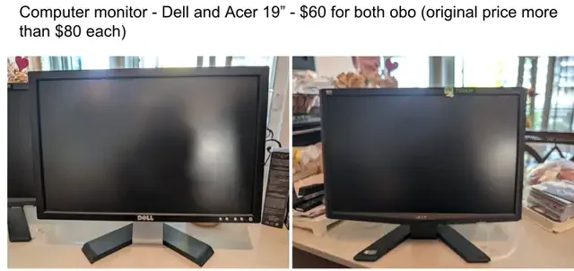 Dell & Acer 19" Computer Monitors - $60 for both thumbnail