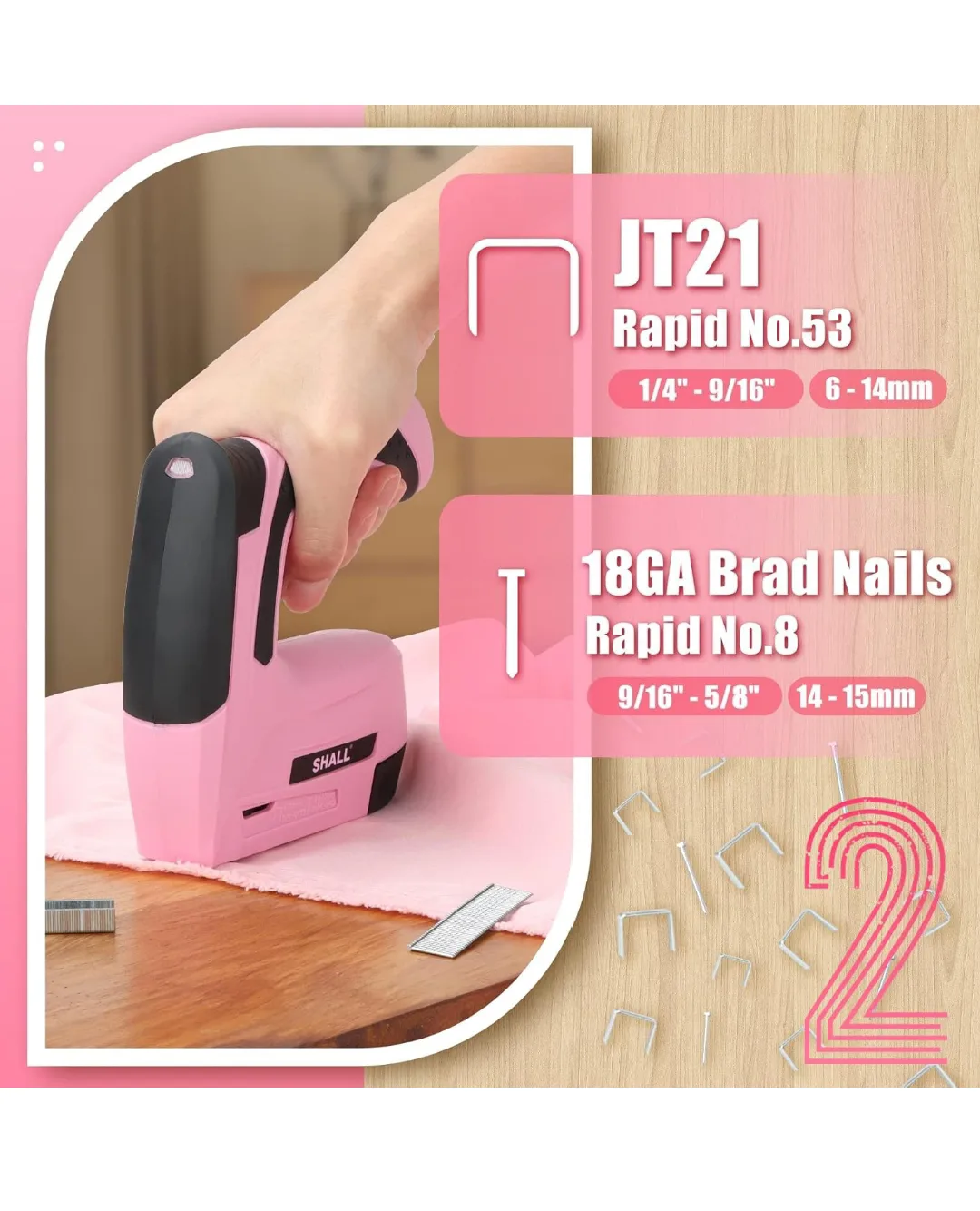 Rechargeable Cordless Staple Gun Kit image indicator(3)