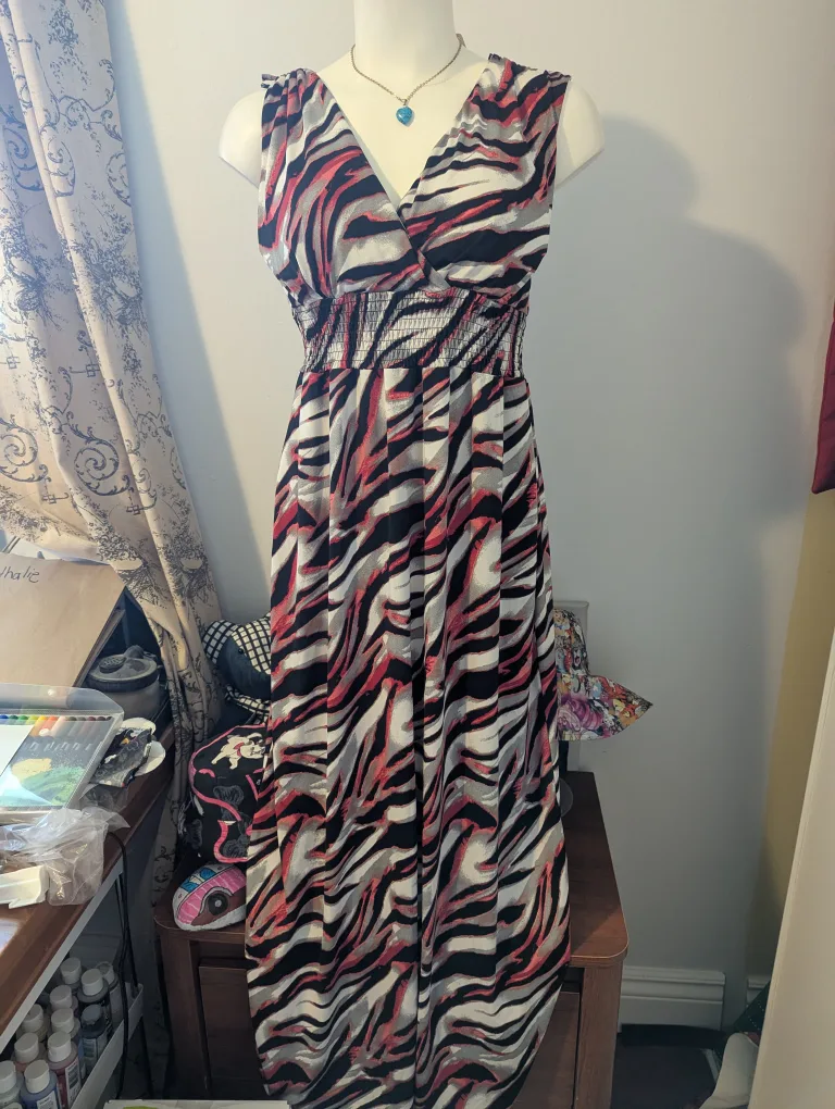 Zebra Print Maxi Dress thumbnail