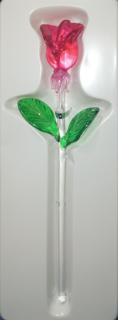 Glass Rose in Box