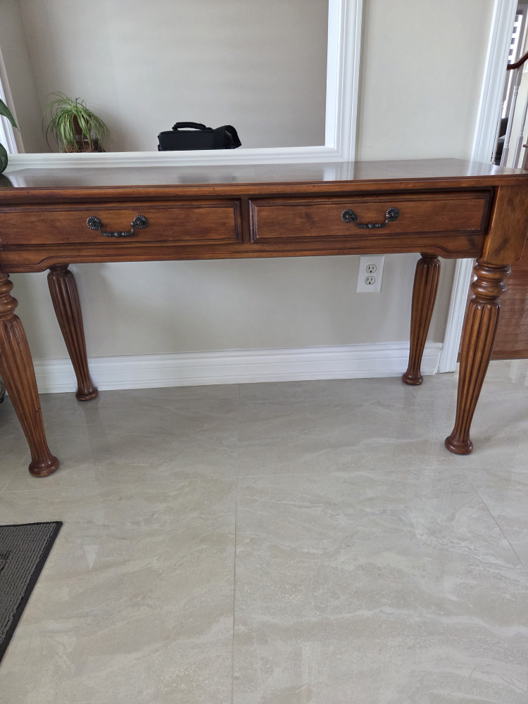 Wood Console Table - photo 2