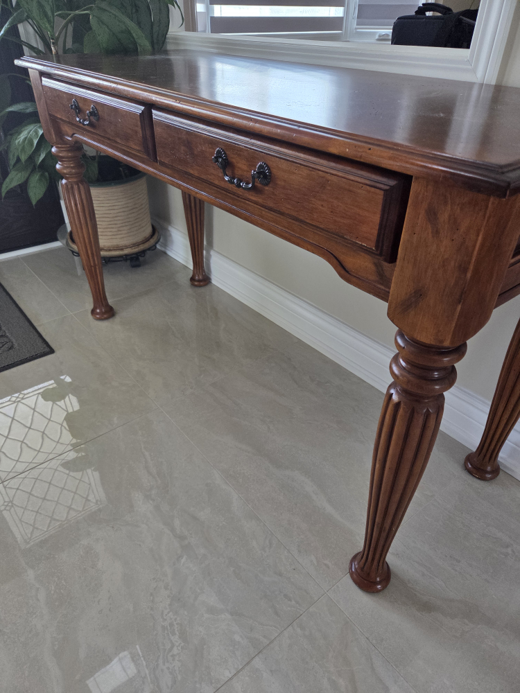 Wood Console Table - photo 3