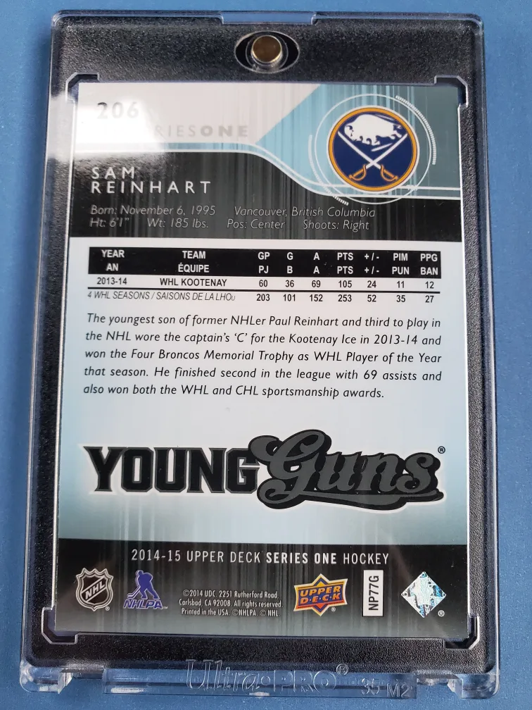 Sam Reinhart Young Guns Rookie image indicator(2)
