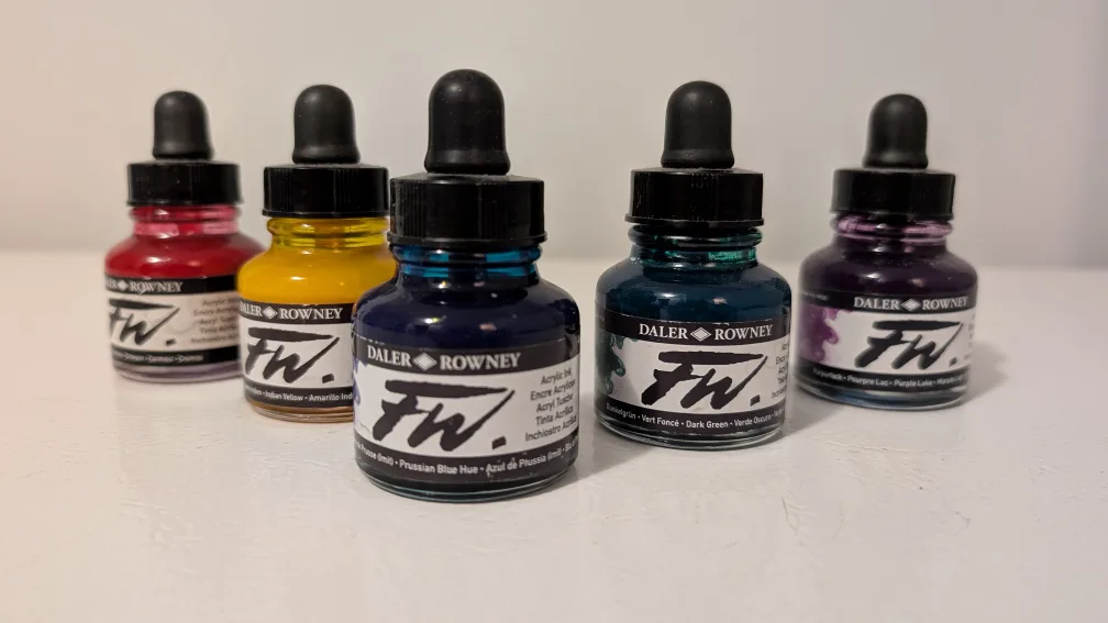 Set of 5 Daler-Rowney Acrylic Ink image indicator(3)
