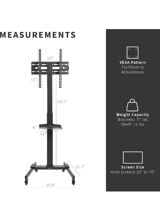 Rolling TV Stand