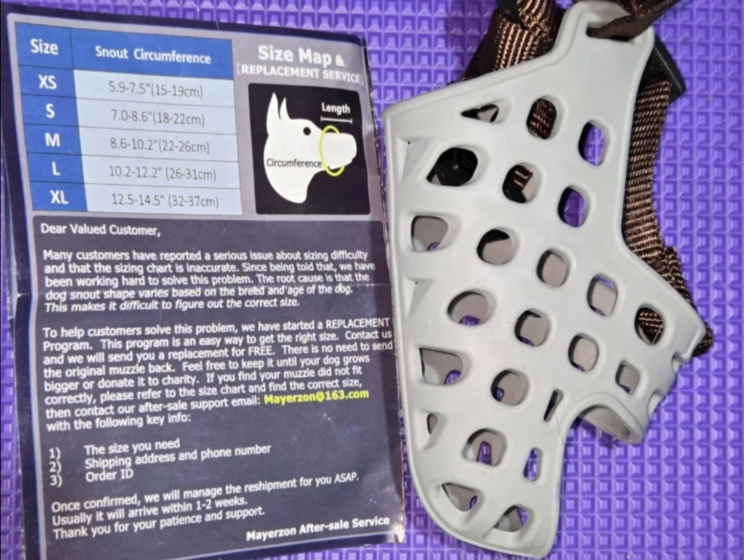 Dog Muzzle with Adjustable Straps - Size XS image indicator(3)