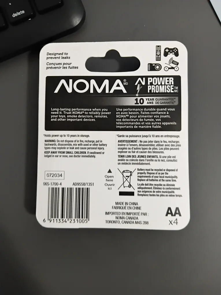 NOMA AA Alkaline Batteries - New image indicator(2)