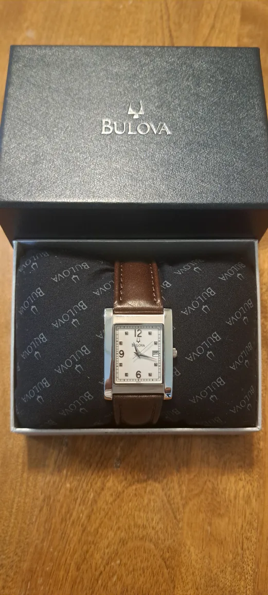 Bulova Watch with Brown Leather Strap thumbnail