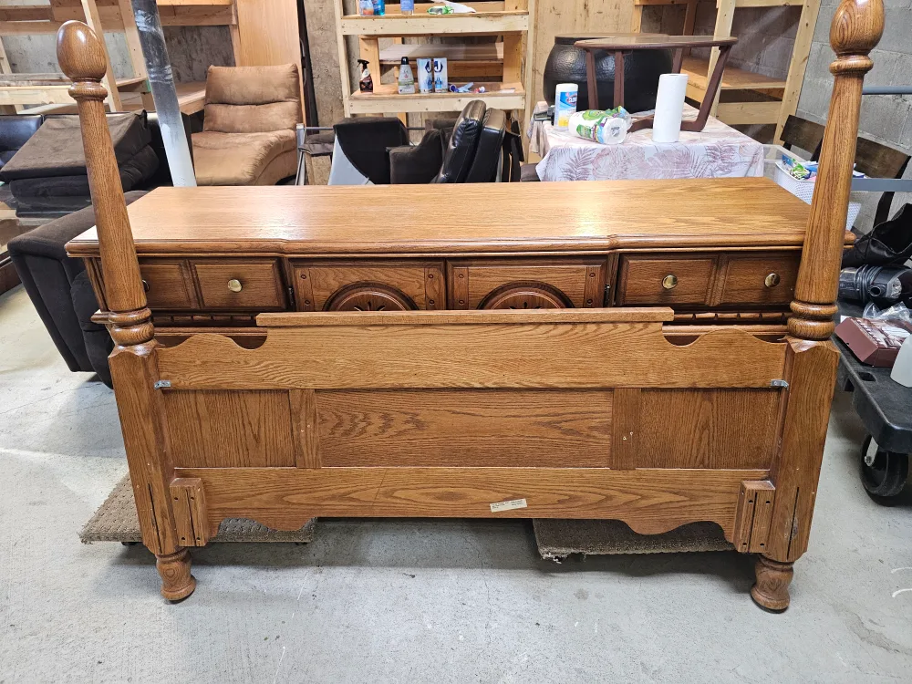 Wood Bedroom Set With Dresser, Queen Bedframe, and Boxspring image indicator(3)