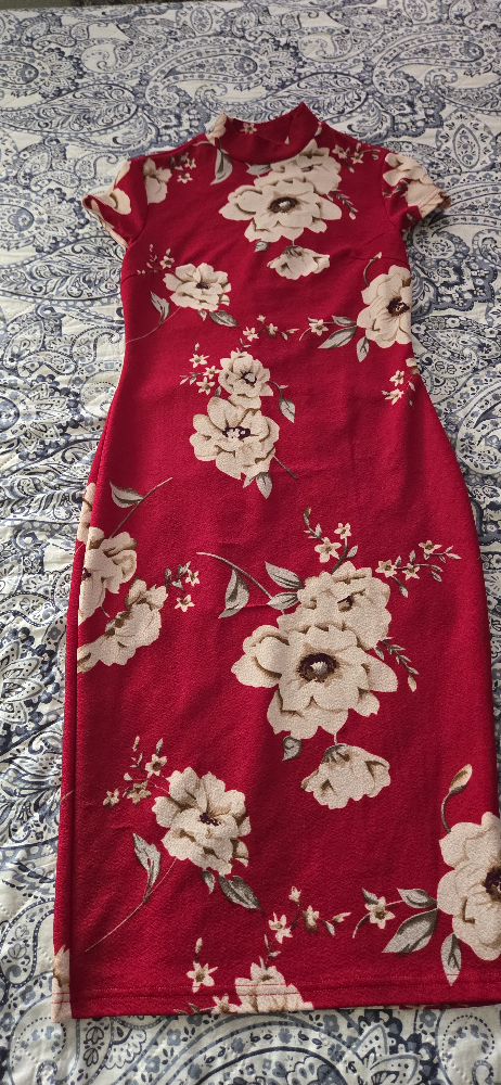 Floral Print Red Dress - photo 2