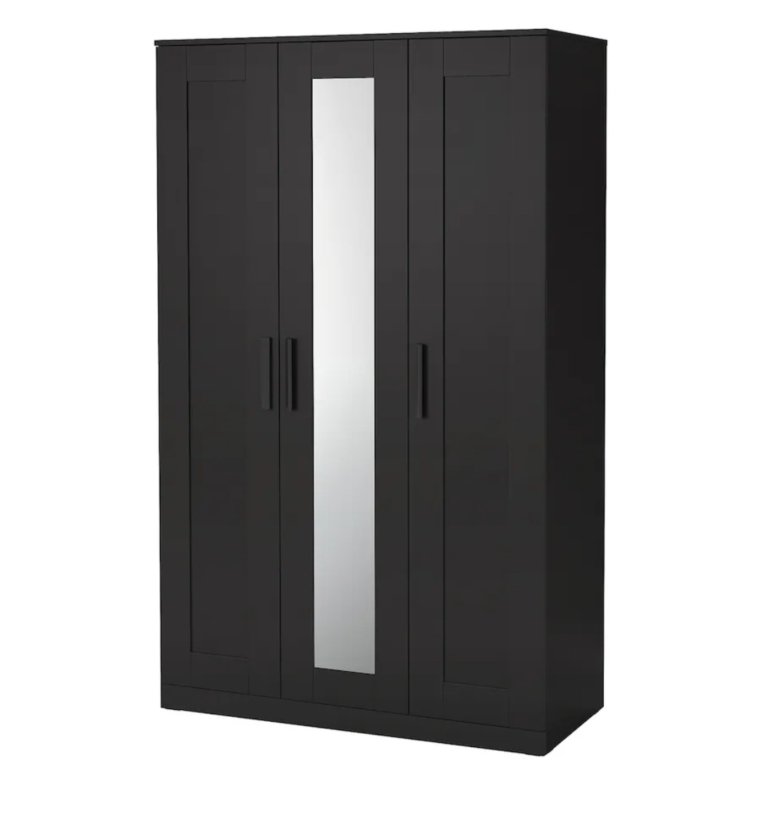 IKEA Brimnes Black Wardrobe with Mirror
