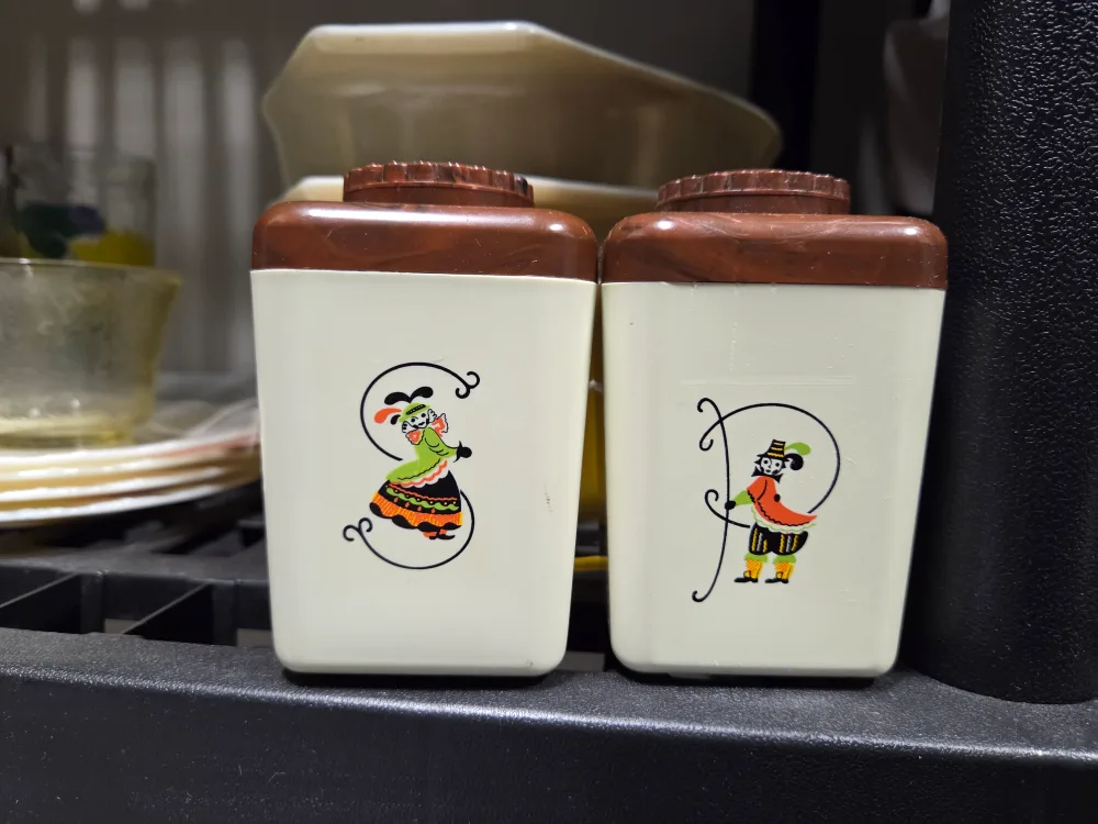 BIG Vintage Salt & Pepper Shakers thumbnail