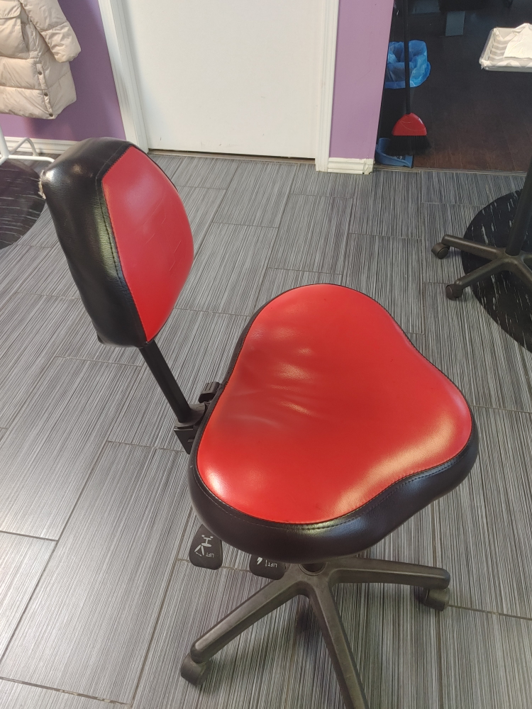 2 Red Saddle Seat Ergonomic Chair - photo 2