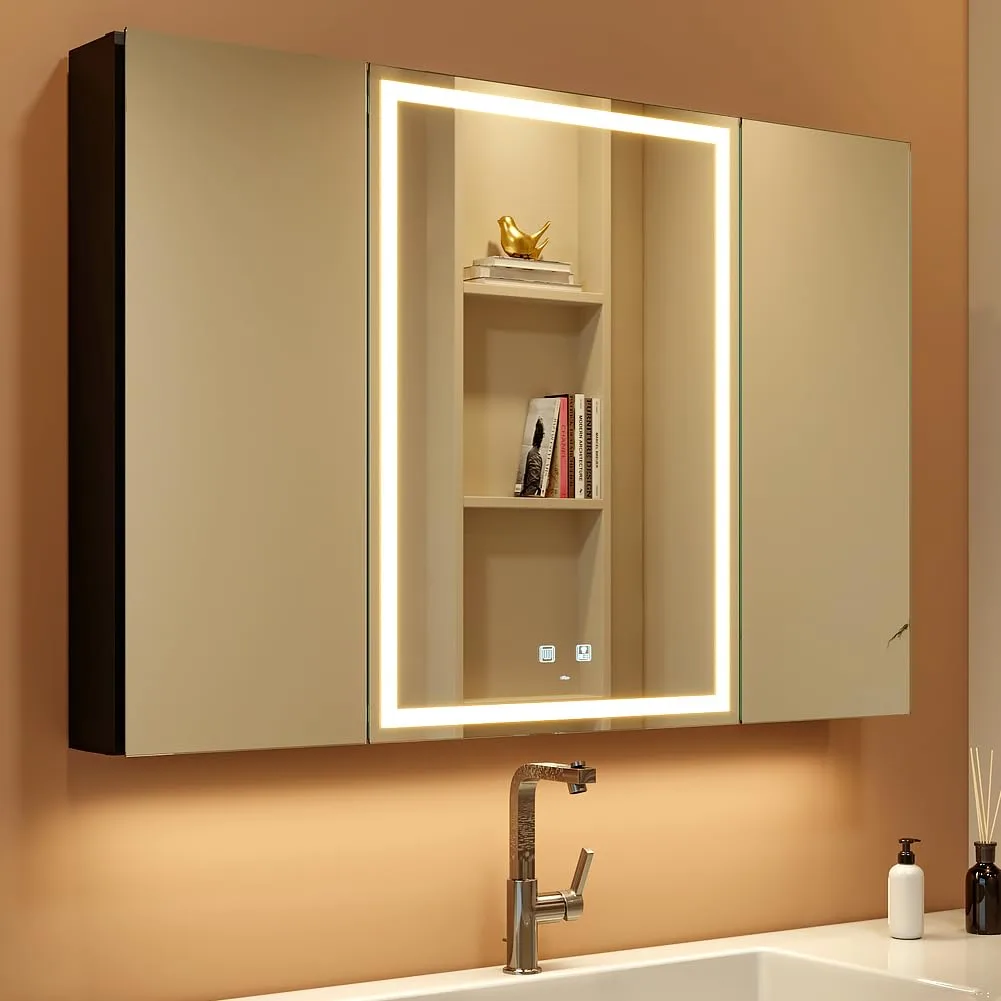 KWW 40 x 28 Inch LED Lighted Bathroom Medicine Cabinet, NEW thumbnail