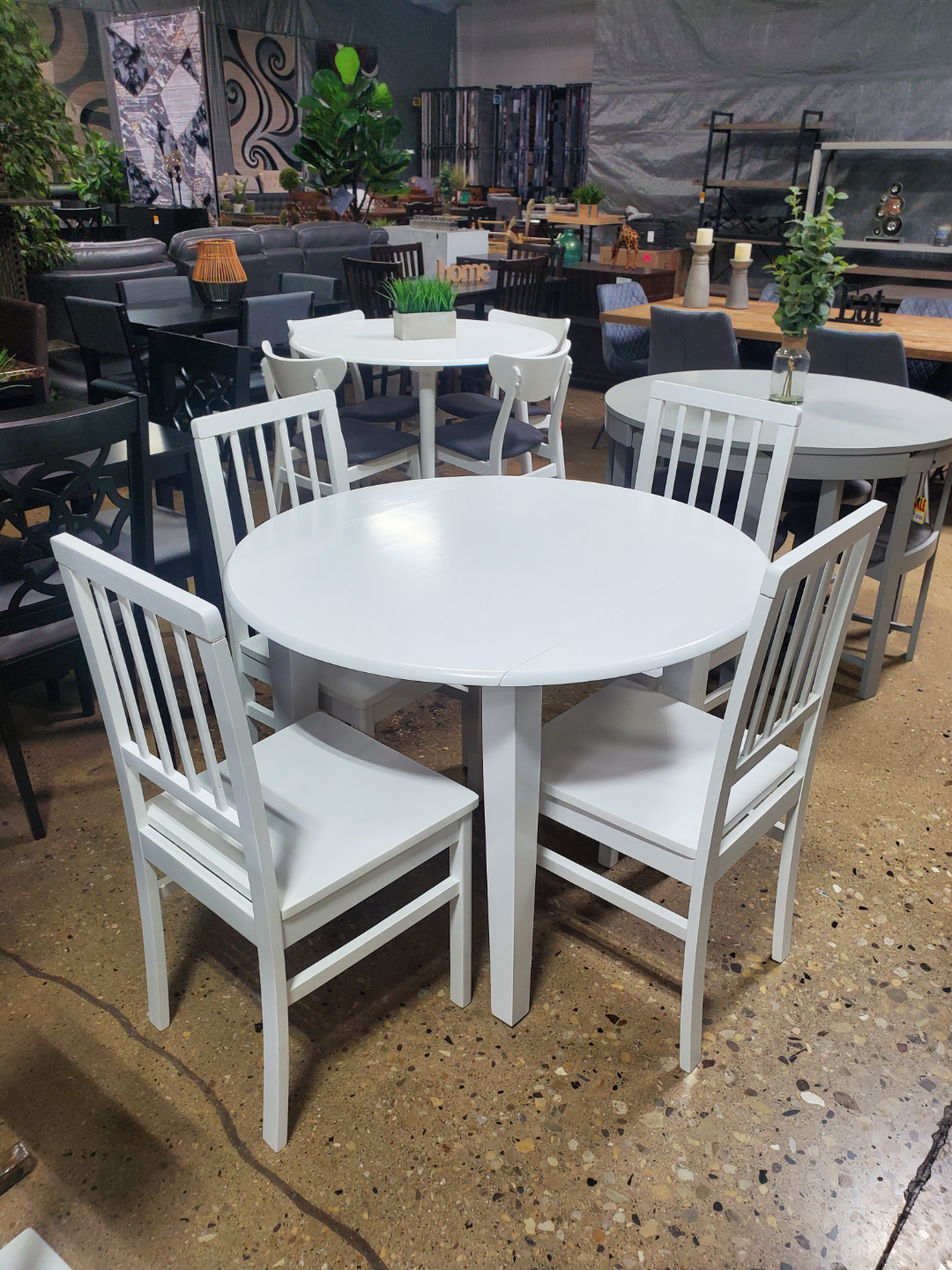 White Round Table and Chairs