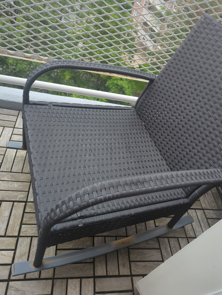 Wicker Outdoor Furniture Set 2 Chairs + Small Table