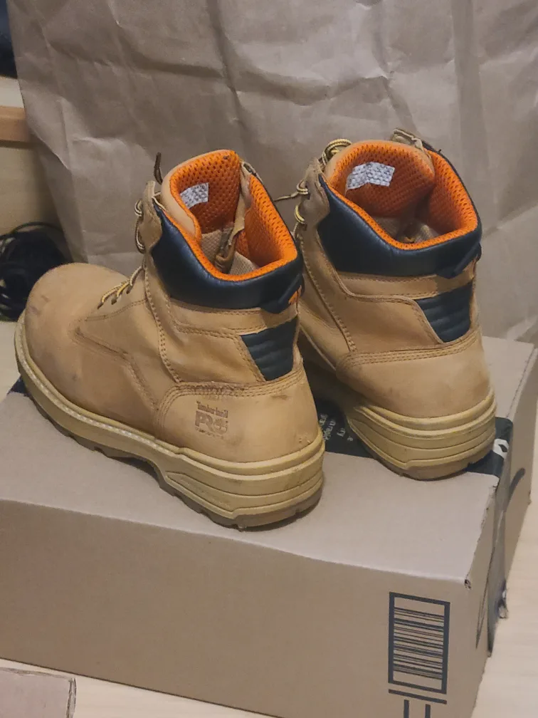 Mens Size 9 Timberland PRO Resistor 6" Composite Toe Work Boots image indicator(3)