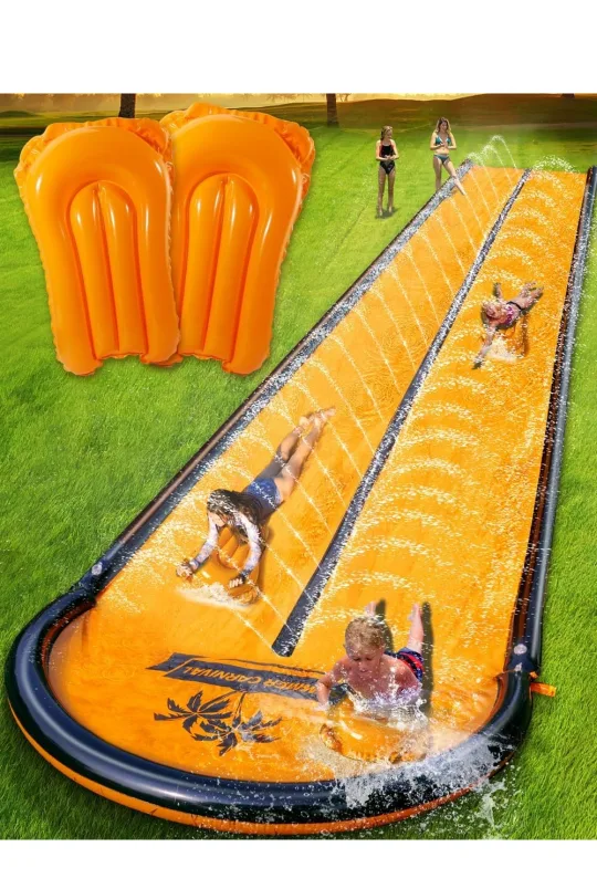Inflatable Crash Pad & Water Slide - 22ft Long thumbnail