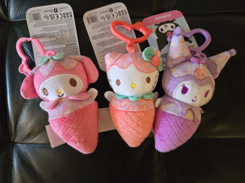 Sanrio Ice Cream Cone Plush Keychain $10 Each thumbnail