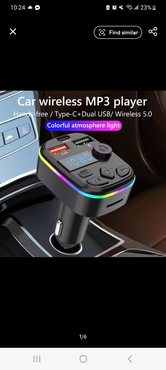 Car Wireless FM Transmitter Bluetooth type C/USB adapter