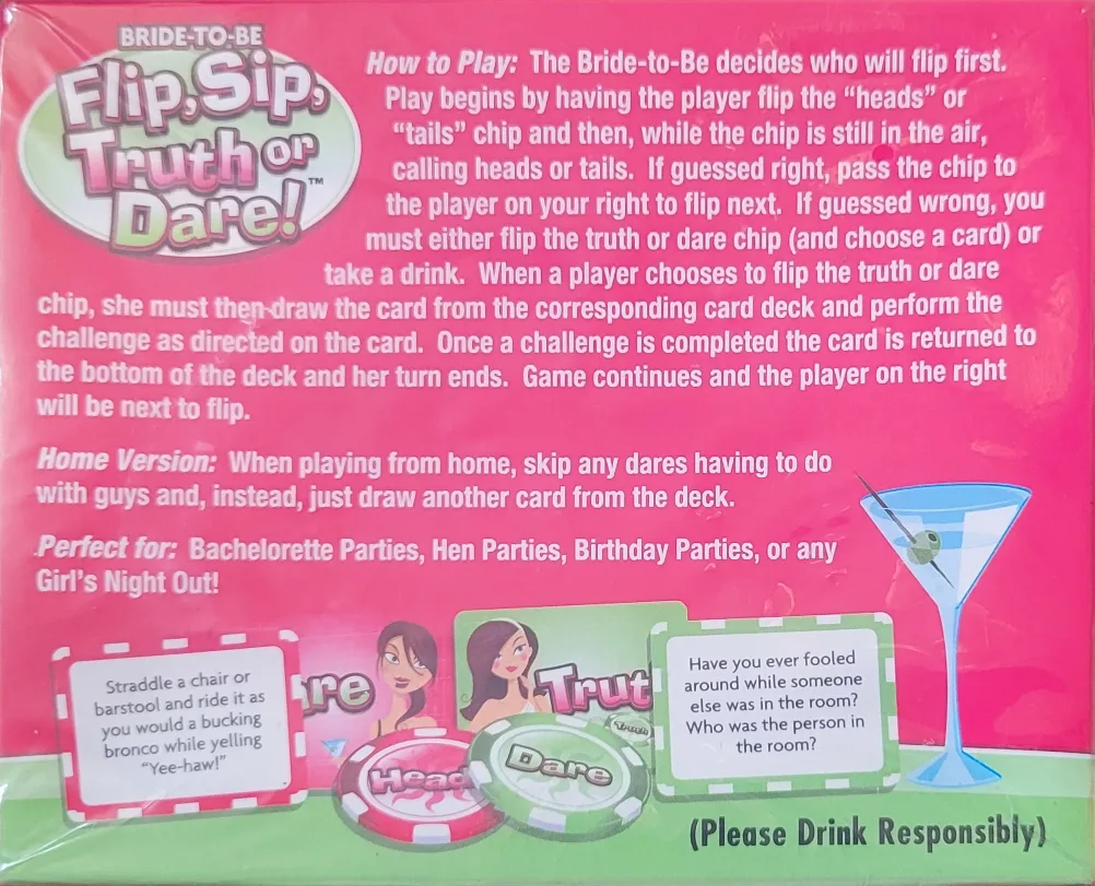 Bachelorette Party Game - Flip Sip Truth or Dare image indicator(2)