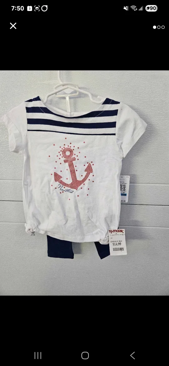 New 24 M Nautica Baby Outfit Set thumbnail