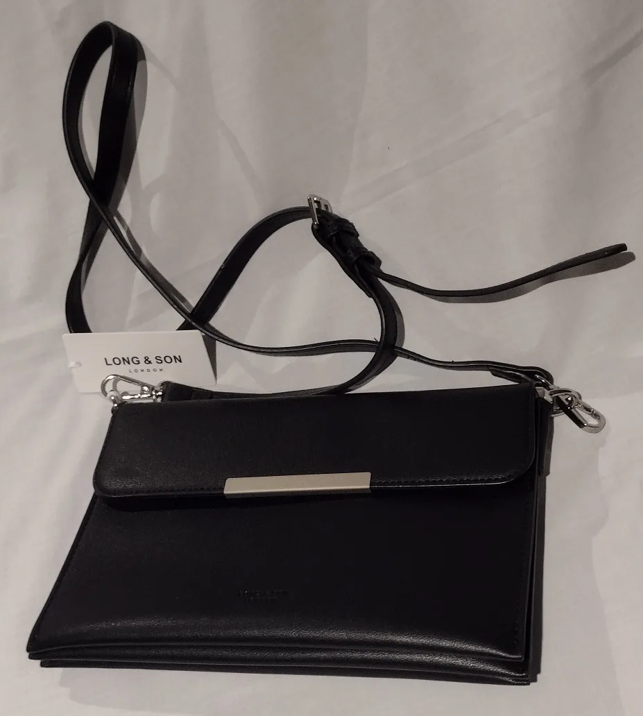 Long & Son Black Crossbody Bag - Brand New! thumbnail