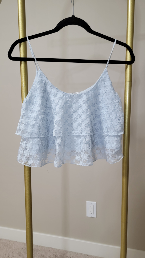 H&M Blue Floral Layered Cami Top - photo 5