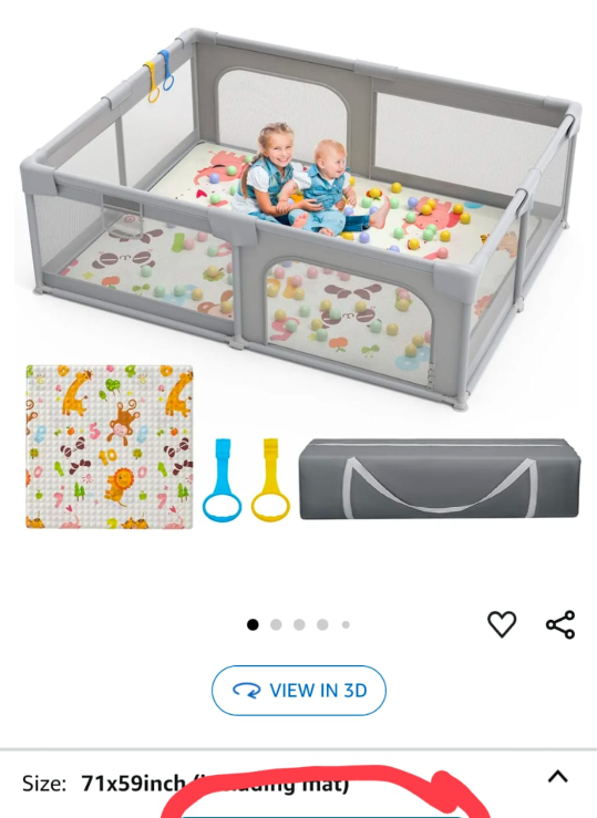 Brand new Playpen 71 x 59 inches