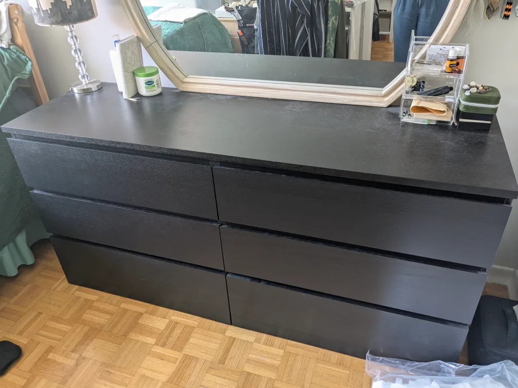 IKEA MALM 6-Drawer Dresser - Black thumbnail