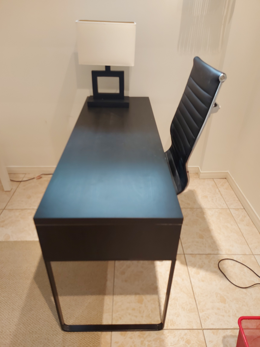 IKEA Micke black office desk with chair - photo 2