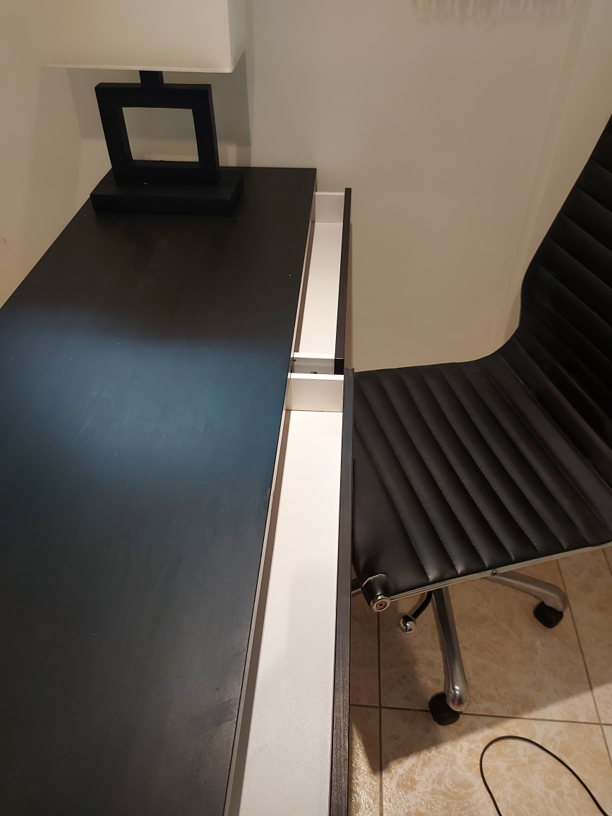 IKEA Micke black office desk with chair - photo 4