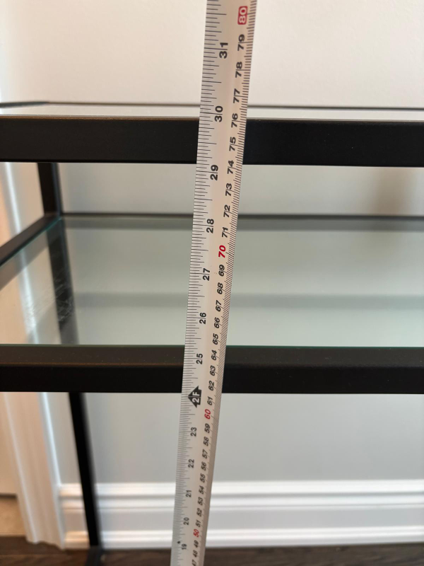 Black Metal and Glass Console Table - photo 4