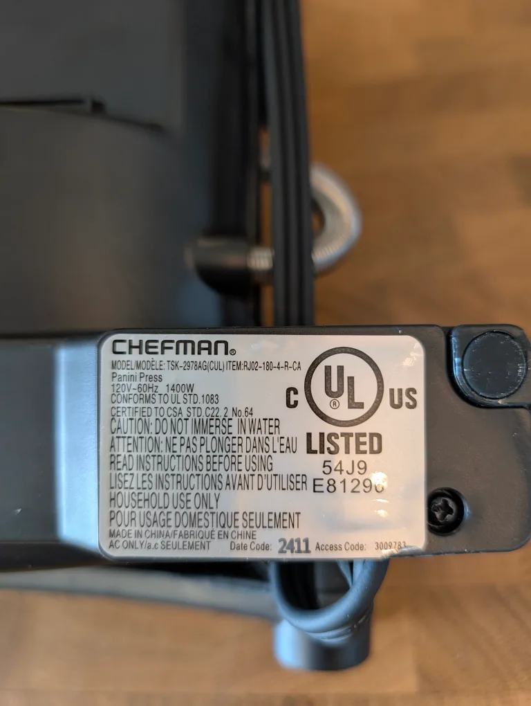 Chefman Panini Press Grill image indicator(4)