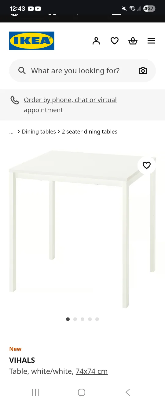 IKEA MELLTORP Square Dining Table, 2-seater dining table image indicator(3)